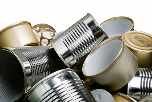 Inspection of a business waste collection point by operations staff